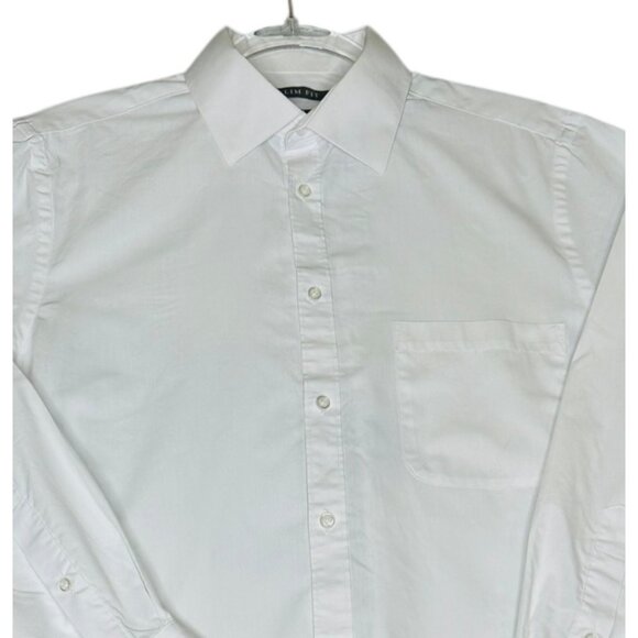 Beverly Hills Polo Club Slim Fit White Button Down Shirt M 15.5/32-33 - Picture 1 of 8